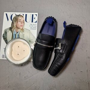 New Burberry Leather Low  Loafers Size In Color Black Size 41 EUR Or 8 US